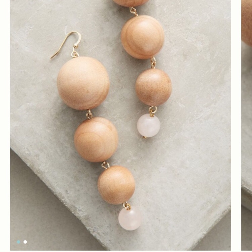 Anthro wooden earrings NWT